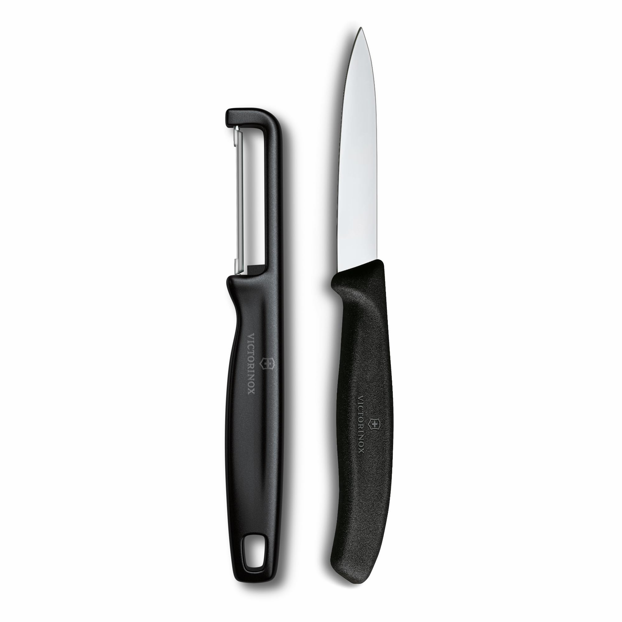 Victorinox Swiss Classic Gemüsemesser Set mit Sparschäler, 2-tlg., Schwarz