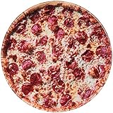 RAINBEAN Pizza Blanket, Realistic Funny Food Blankets, Novelty Nap Lightweight Blanket, Comfortable Soft and Cozy Burrito Tortilla Throws Flannel Blanket for Kids and Adult-72 inches.