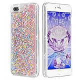 iPhone 7 Plus Case,iPhone 7 Plus Liquid Case,BCMRUN Novelty Design Glitter Bling Sparkles Shinny Hearts Flowing Liquid Anti Scratch Bumper Hard Case for Apple iPhone 7 Plus (Four Colour Diamonds)