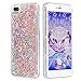 iPhone 7 Plus Case,iPhone 7 Plus Liquid Case,BCMRUN Novelty Design Glitter Bling Sparkles Shinny Hearts Flowing Liquid Anti Scratch Bumper Hard Case for Apple iPhone 7 Plus (Four Colour Diamonds)