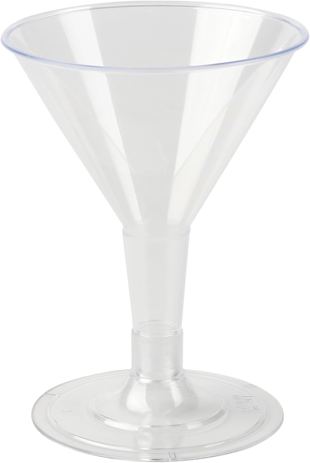 Disposable Plastic Party Cups 16 Pcs Hard Plastic Clear Martini Glasses 2 oz