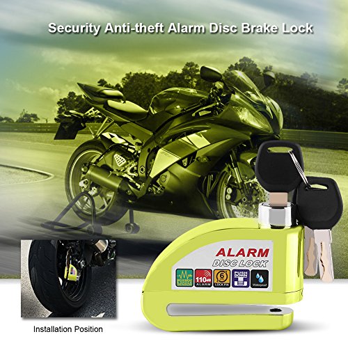 image for Qiilul Motorcycle Scooter Bicycle Anti-theft Disc Brake Lock Security 