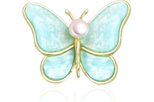 GBAHFY Butterfly Pearl Brooch Gold Elegant Bridal Vintage Style Pins Wedding Banquet Anniversary Brooch For Women Girl