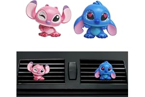 GENANY 3D Resin Lovely Alien Couple Car Air Freshener Vent Clips, Movie Car Fresheners, Cute Air Freshener Car, Christmas Car Gifts for Women and Men, Car Decorations