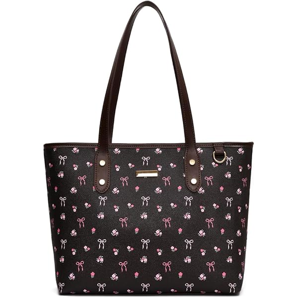 Amazon.com: Generic Floral Leather Tote Bag For Women Large