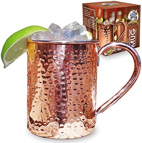 Trupoint Premium Original Moscow Mule Mugs For Your Total Satisfaction - Clasic Solid Copper Hammered Design for Brilliant Shine and Authentic Taste - NO RISK - Love Them or Full Refund