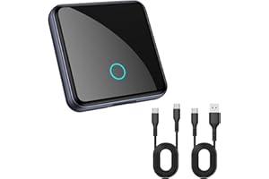 Apple Carplay Wireless Adapter, YNAK CarPlay Wireless Adapter for iPhone for Android, Apple CarPlay Adapter, Apple carplay Wireless Adapter for iOS 10+ and Andriod 11+, with Two USB C Cable 15cm