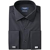 Year In Year Out French Cuff Wrinkle Free Dress Shirt for Men Regular Fit Long Sleeve Wrinkle Resistant Shirt