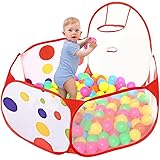 Eyourhappy Ball Play Pool Ball Play Tent 47.24 Inch Playpen Ball Pit Pool Indoor and Outdoor with Basket