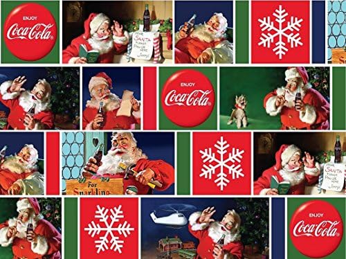 COCA COLA COTTON FABRIC-COCA COLA SANTA QUILTING FABRIC-COCA COLA SANTA FABRIC-10076