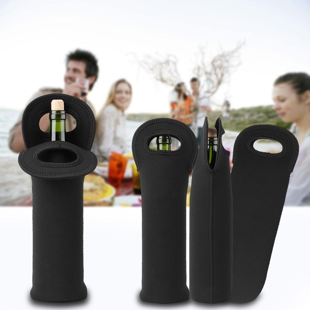 Wine Bottle Cooler, Single Pack Winebottle Sleeve Holder Bottle Protective Cover Wine Bags Gift Accessory for Suitcase Luggage - Image 4