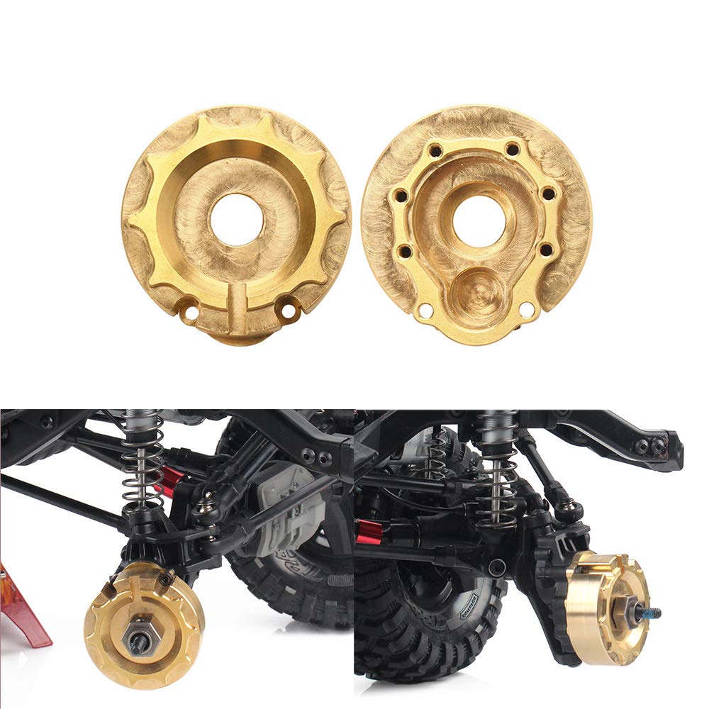 INJORA RC Counterweight RC Wheel Knuckle 2pcs RC Brass Balance Weight RC Accessories for 1:10 RC Crawler TRX-4 8251