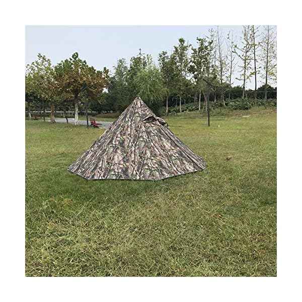 IHCIAIX Zelt, Im Freien wasserdichtes großes Außenpyramidenzelt, Camping Tipi Kegel Tarnzelte – Bild 6