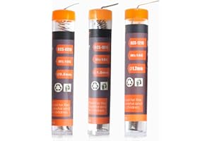 TOWOT Solder Wire with Rosin Core 3 PCS (1.2 mm/1.0 mm/0.8 mm) 10 g Tin Lead Rosin Core Flux Iron Welding Tool for Electrical Soldering