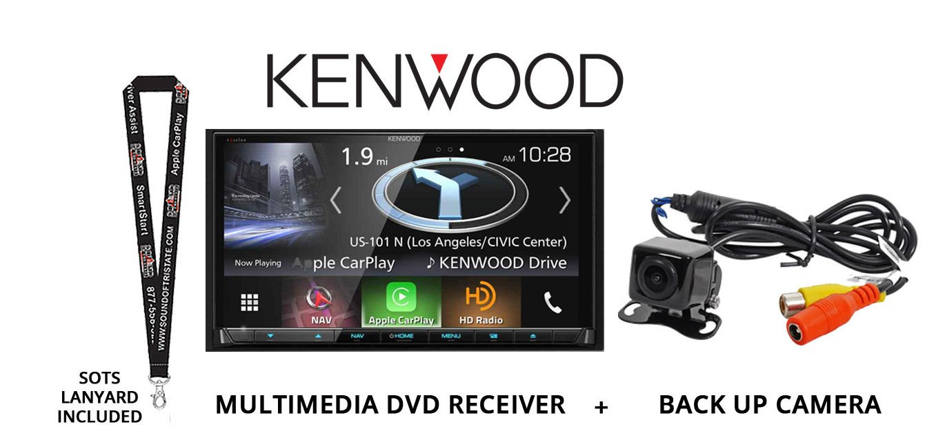 Kenwood Excelon DNX994S In Dash Navigation System 6.95" Touchscreen Display, Built in Bluetooth with a Backup Camera and a FREE SOTS Lanyard