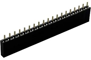 MTCELL 20 Pcs 19 Pin Female Single Row Straight Pin Header Connector with 2.54mm Pitch for PCB Board and Electronic Projects