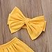 3PCS Newborn Infant Baby Girls Outfit Clothes Off Shoulder Ruffle Crop Top Shirt Bodysuit + Short Pants + Headband Set