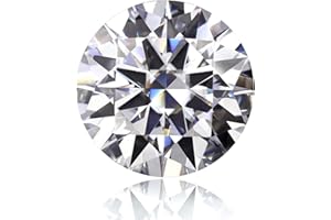 Moissanite Stone 0.5CT to 3CT White D Color VVS1 Clarity Moissanite Loose Diamonds CHINALUSTER 3Excellent Round Cut Loose Gemstone for Jewelry Making,Engagement Ring Pendant Necklace Earrings with GRA