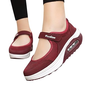 LILIHOT Frauen leichte atmungsaktive Mesh-Schuhe erhöht Freizeitschuhe Outdoor Casual Sportschuhe Dickes Ende Erwachsene Straße Laufen bequem ultraleichte Mode Luftpolster Schuhe