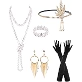 PLULON 1920s Accessories for Women, Great Gatsby Flapper Dress Accessories Fashion Roaring 20s Costume for Women