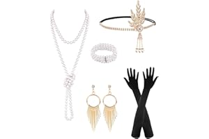 PLULON 1920s Accessories for Women, Great Gatsby Flapper Dress Accessories Fashion Roaring 20s Costume for Women