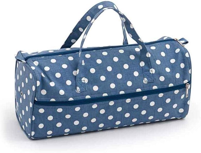 Knitting Bag (Fabric Handles) Denim Polka Dot Hobby Gift MR4698\271