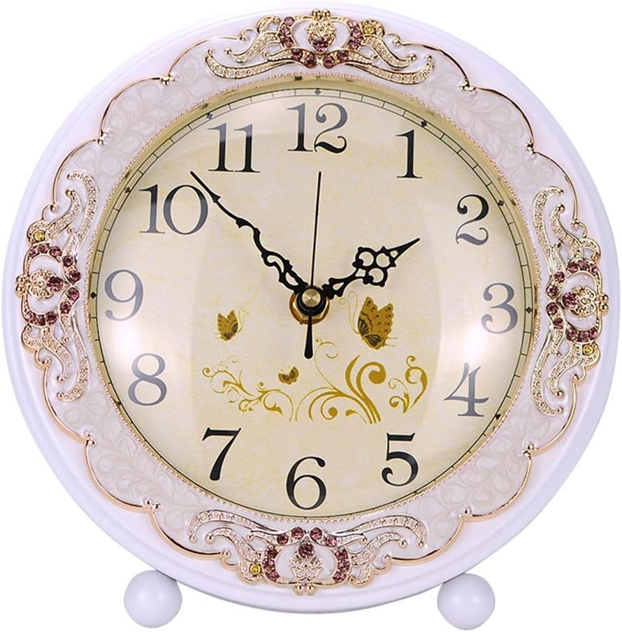 QQB Desk clock Table Clocks For Living Room Decor Bedrooms Small Desk