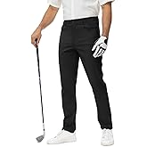 Rdruko Men's Golf Pants Stretch Dress Casual Slacks Lightweight Business Quick Dry Work with 5 Pockets