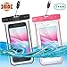 smartlle Universal Waterproof Phone Pouch Case Holder, Underwater Dirtproof Dry Bag for iPhone 15 14 13 12 11 Pro Max XR,XS, 8,7,6 Plus, SE, for Galaxy S24 S23 21/Note, up to 7”, Beach -2 Pack