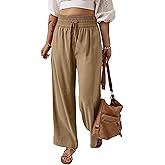 SCORP Women's Loose Elastic Waist Pants Casual High Waist Drawstring with Pockets