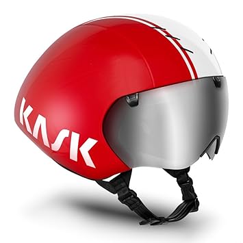 Kask – Bambino Pro Casco 2015 triatlón Visera de contrarreloj, Color Blanco/Rojo