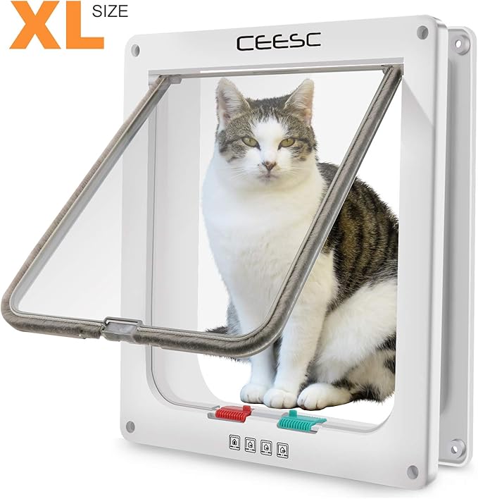 CEESC Pet Door for Cats & Doggie (Outer Size 11" x 9.8 CEESC Pet Door for Cats & Doggie (Outer Size 11" x 9.8