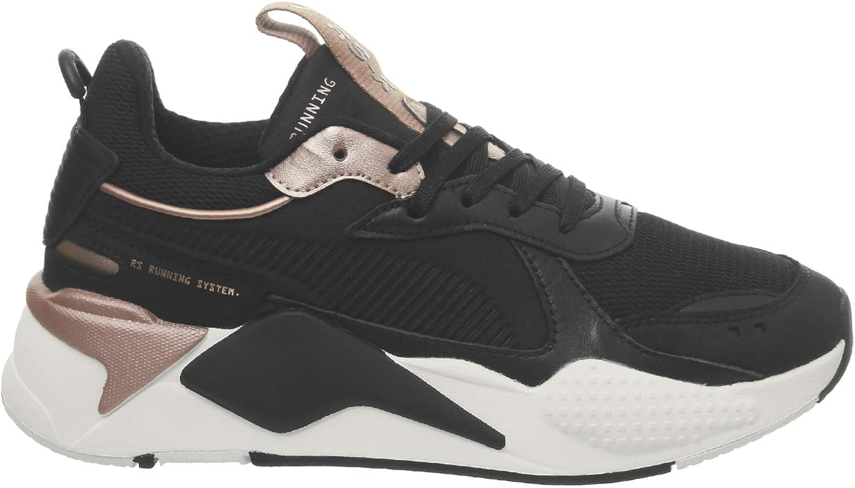 puma black and rose gold trainers