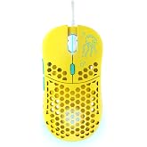 Clutch Ghost Keyboards M1 Spongebob Edition - RGB Gaming Mouse with Ultralight Sleeve Cord - PixArt 3360 Sensor for PC, Laptop, Xbox, PS4, Switch (50G)