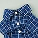 Fitwarm Gentle Formal Blue Dog Shirts for Pet Polo Clothes Apparel + Red Wedding Bow Tie, Medium