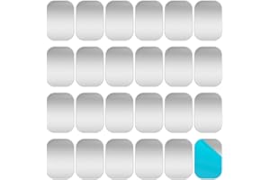 SHBLOMK 24 PCS Under Cabinet Light Magnetic Strips, Replacement Magnetic Strips with Adhesive Backing, Universal Replacement Sticky Magnet Sheets for Under Counter & Cabinet Lighting (2.6x1.8inches)