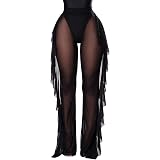 Women's Beach Sheer Mesh Legging Pant 