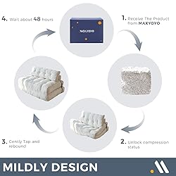 MAXYOYO Folding Sofa Bed, Convertible Sleeper Chair