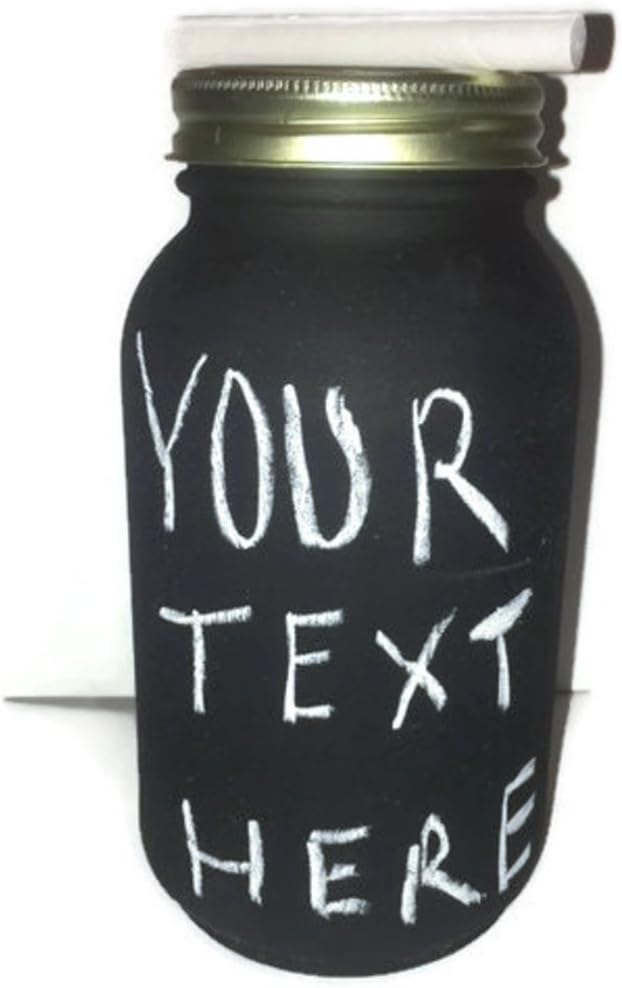 Canning Chalkboard Writable Mason Jar 32oz (Quart) by Kitzon