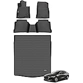 ANBINGO®-Floor Mats & Cargo Liner for Mazda 6 2014-2021 TPE All Weather Protection Anti-Slip Automotive Mazda 6 Floor Liner Trunk Mat Set Accessories, Black