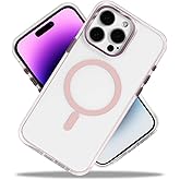ZHEGAILIAN for iPhone 16 Pro Max Case, Compatible with MagSafe, Military-Grade Protection, All-Around Shockproof Corners, Magnetic Cell Phone Case for iPhone 16 Pro Max - Clear Pink
