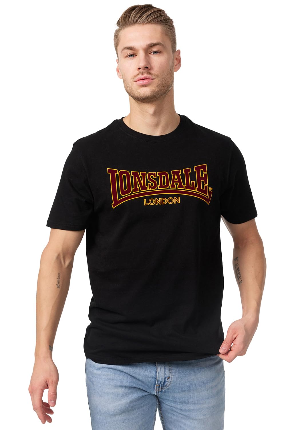 Lonsdale Men's Slim Fit Classic T-Shirt - Black, XX-Large — image 1