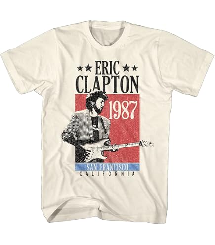 Eric Clapton Men's Vintage Live Photo T-Shirt Black Small