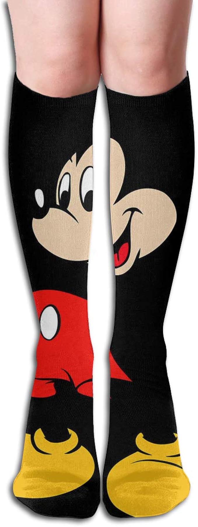 Knee High Socks Mickey Mouse Cartoons Funny Running Socks
