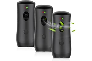 BINEDHEI (3-Pack) Automatic Fragrance Dispenser Wall-mounted Aerosol Spray Air Freshener for Hotels, Home, Indoor, Offices, Schools, Restaurants, Commercial Place (001, Black)