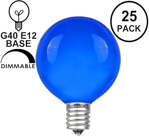 Amazon Com Novelty Lights 25 Pack G40 Outdoor Globe Replacement