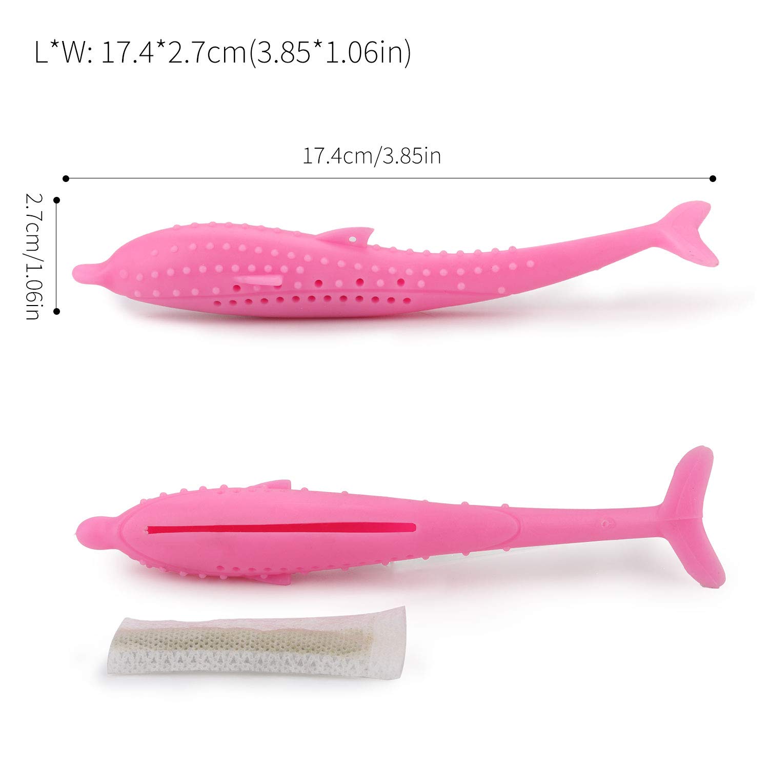 Legendog Pet Toy Creative Silicone Fish Shape Cat Toothbrush Cat Teething Toy with Catnip