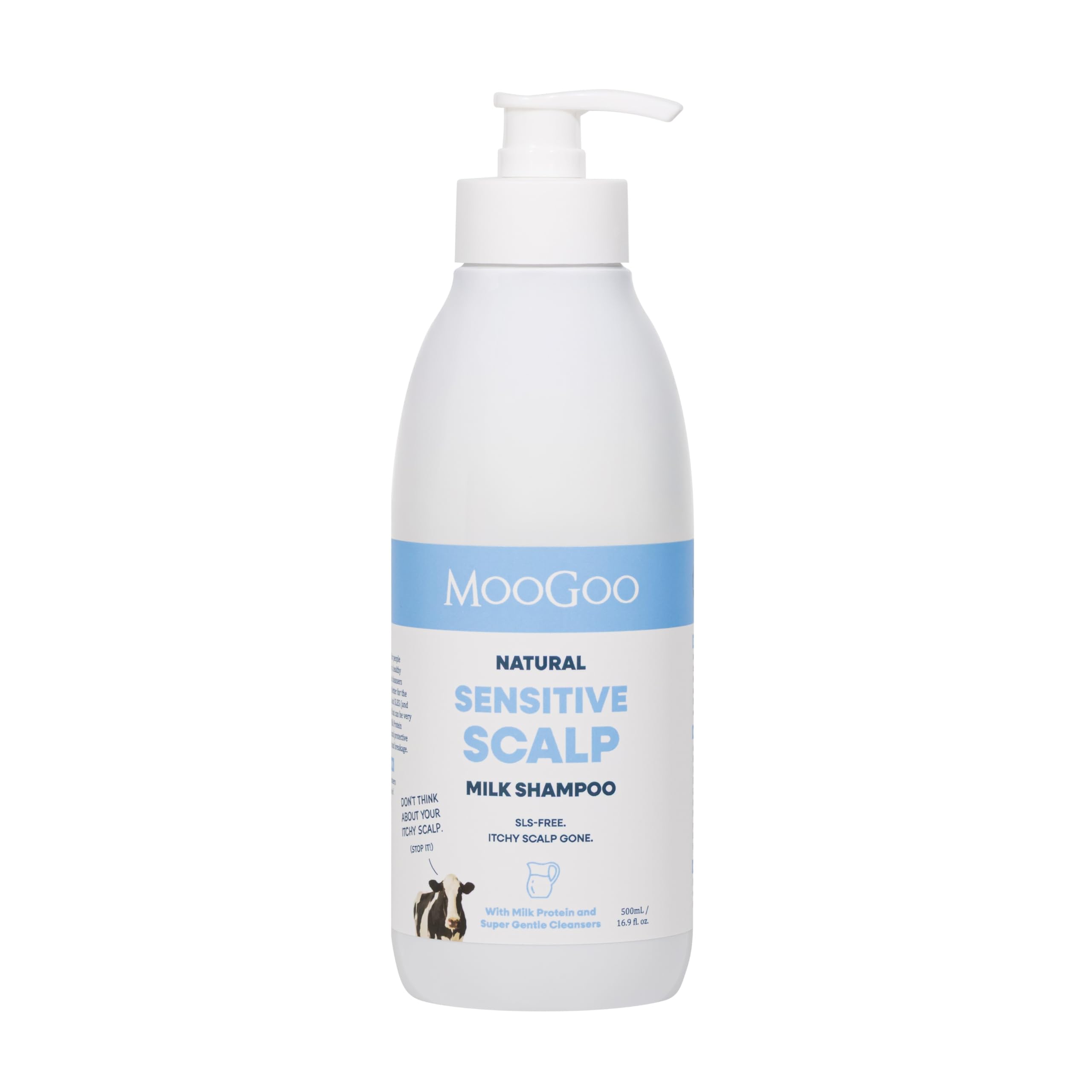 MooGoo Milk Shampoo - For Itchy, Dry, Sensitive Scalps Prone to Eczema & Psoriasis – Sulphate-Free, Silicone-Free, Paraben-Free - Natural Gentle Formula – 500 ml