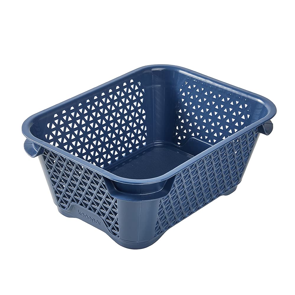 keeeper Stacking Basket, DIN A7, 16 x 12 x 7 cm, Mirko Eco Line, Light Blue