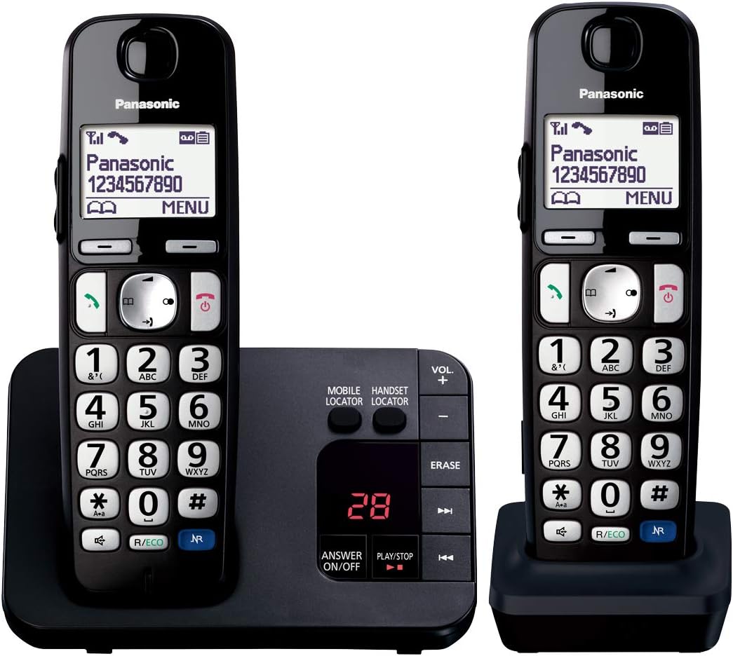 Panasonic KX-TGE722 Big Button DECT Cordless Telephone with Nuisance Call Blocker & Digital Answering Machine (Twin Handset Pack) - Image 4